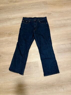 Classic Men’s Dark Blue Jeans - Comfortable Straight Fit